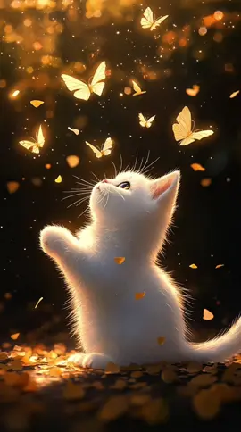 Livewallpaper 4K 2025 Anime Kitten Cartoon Butterfly Fall is Coming #livewallpaper #wallpaper #kitten #cuteanimation #serene