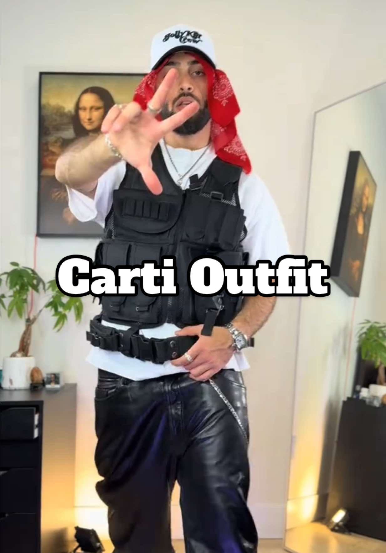 Did I get the Playboi Carti outfit lmk? 🤔  - This is one of Cartis most iconic looks that I’m sure you’ve came across at least once. There’s a few differences beteeen my outfit and his outfit. Mainly cuz I didn’t have specific pieces but I did my best to put on similar pieces as well as get all the colors in his original fit. I also made a GRWM video breaking down each peice I have on which I will post soon. 