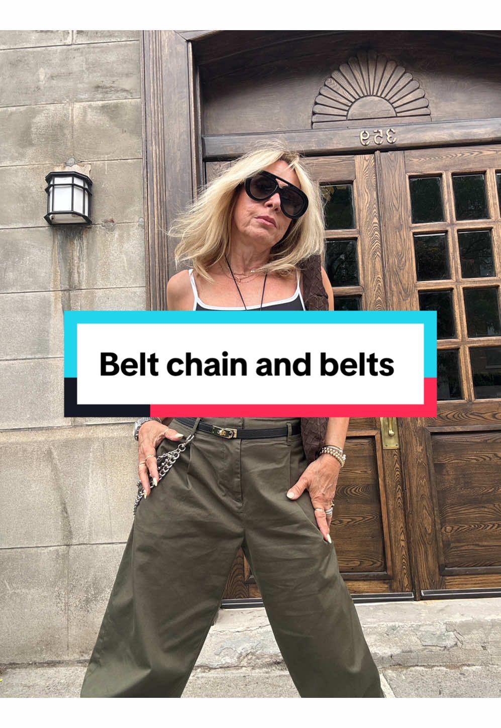 Amplify a simple outfit with two belts. #beltchains #tanktop #summerstyle #mijimalist @Aritzia @UNIQLO Canada @Urban Outfitters @LOEWE 