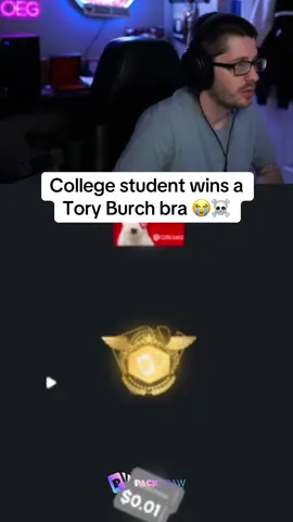 College student wins a Tory Burch bra 😭☠️ #kickstreaming 