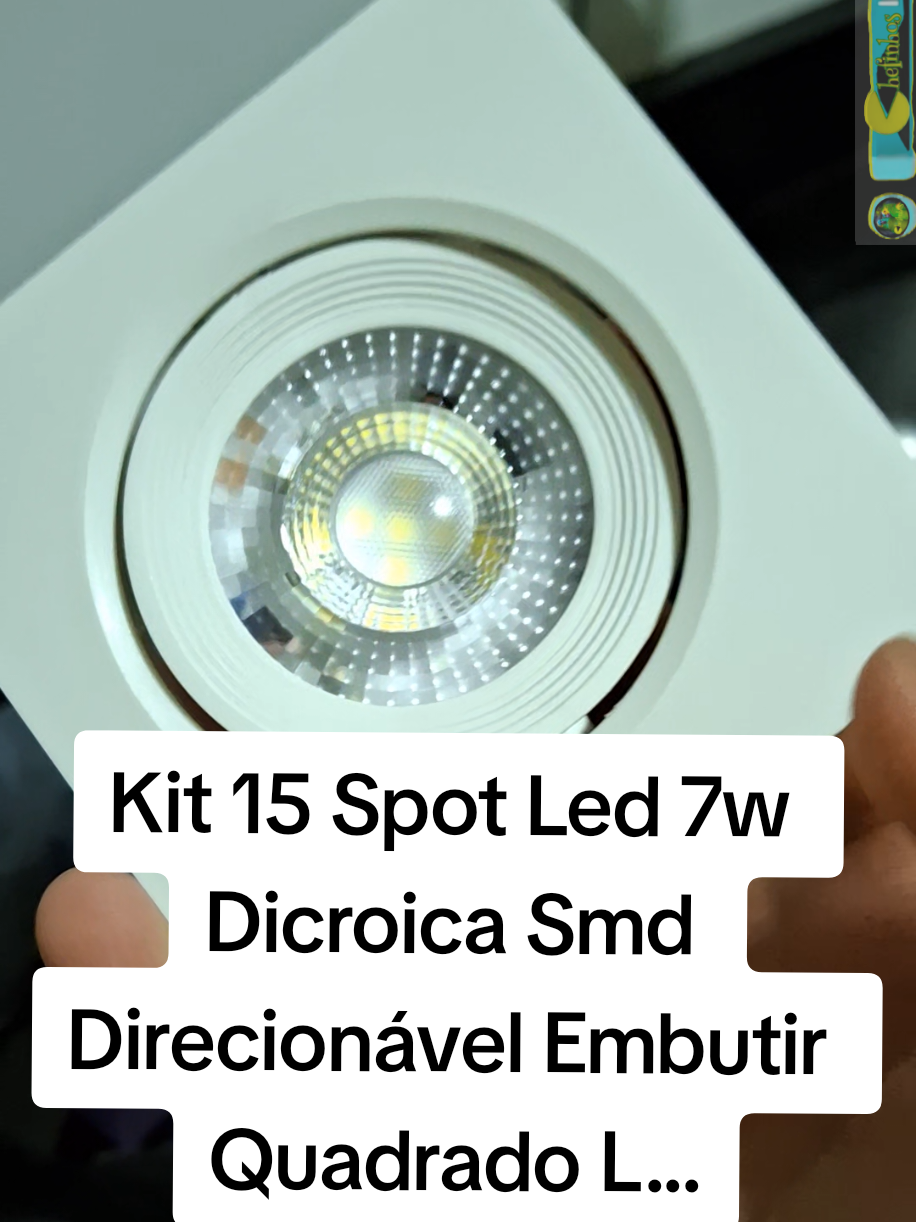 Kit 15 Spot Led 7w Dicroica Smd Direcionável Embutir Quadrado L... #led #luz #iluminacao #casa #tiktokshopchegou  @Iluminação @Dicas para o lar @Casa e Jardim Fácil 