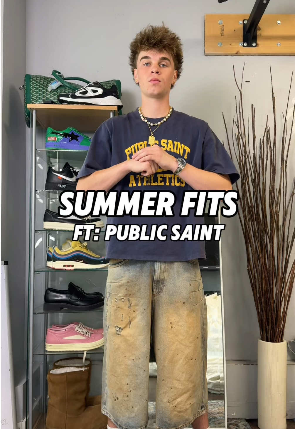 Summer Fits with @Public Saint  Fit 1: Shirt Fit 2: Selvedge Jorts Fit 3: Polo and Belt #fyp #fashiontiktok #summerfits #backtoschool #backtoschoolfit 
