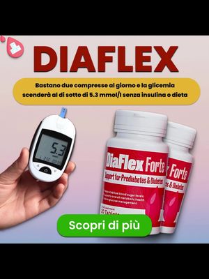 Non lasciare che il diabete ti rubi energia e libertà. Agisci ora con DiaFlex Forte.