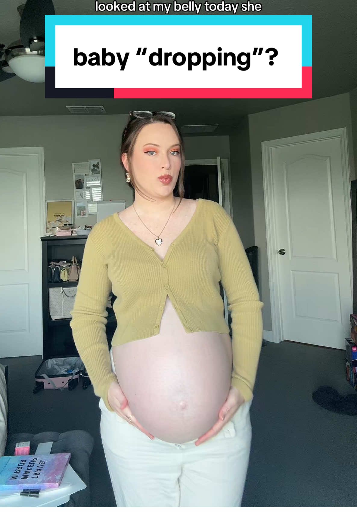 That’s just what happens at this stage right?? (I’ve always carried him low so this doesn’t feel much different tbh) • • #firsttimemom #boymom #38weekspregnant #pregnancytiktok #laboranddelivery 