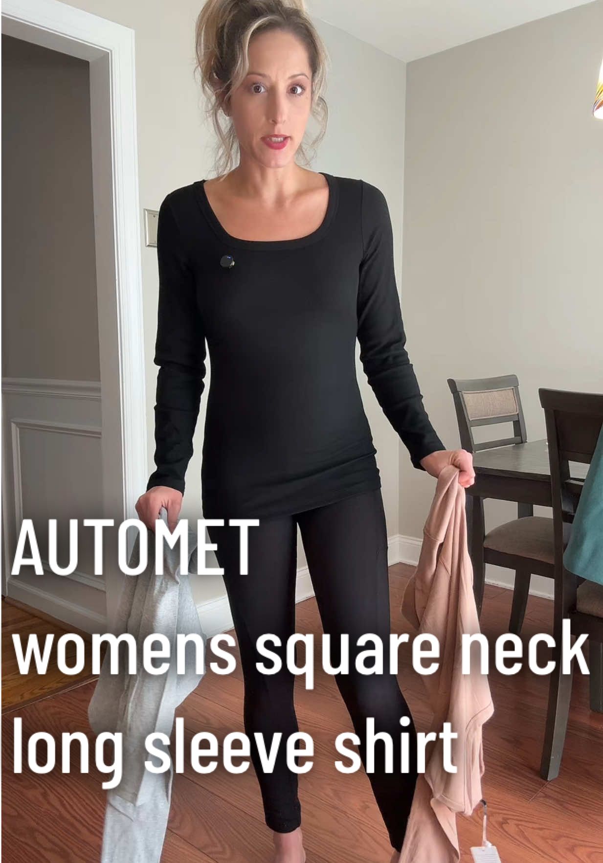 A 3 pack of square neck long sleeve shirts that are actually long enough to wear with leggings in the fall? Say less. Oh and are also super  soft and cozy! @AUTOMET #shirts #longsleeveshirt #squareneck #layering #tops #longshirt #womensfashion #falloutfits #fallstyle  #leggingsoutfit #falllayering #fallfashion #tiktokshopfinds #tiktokshop #backtoschool 