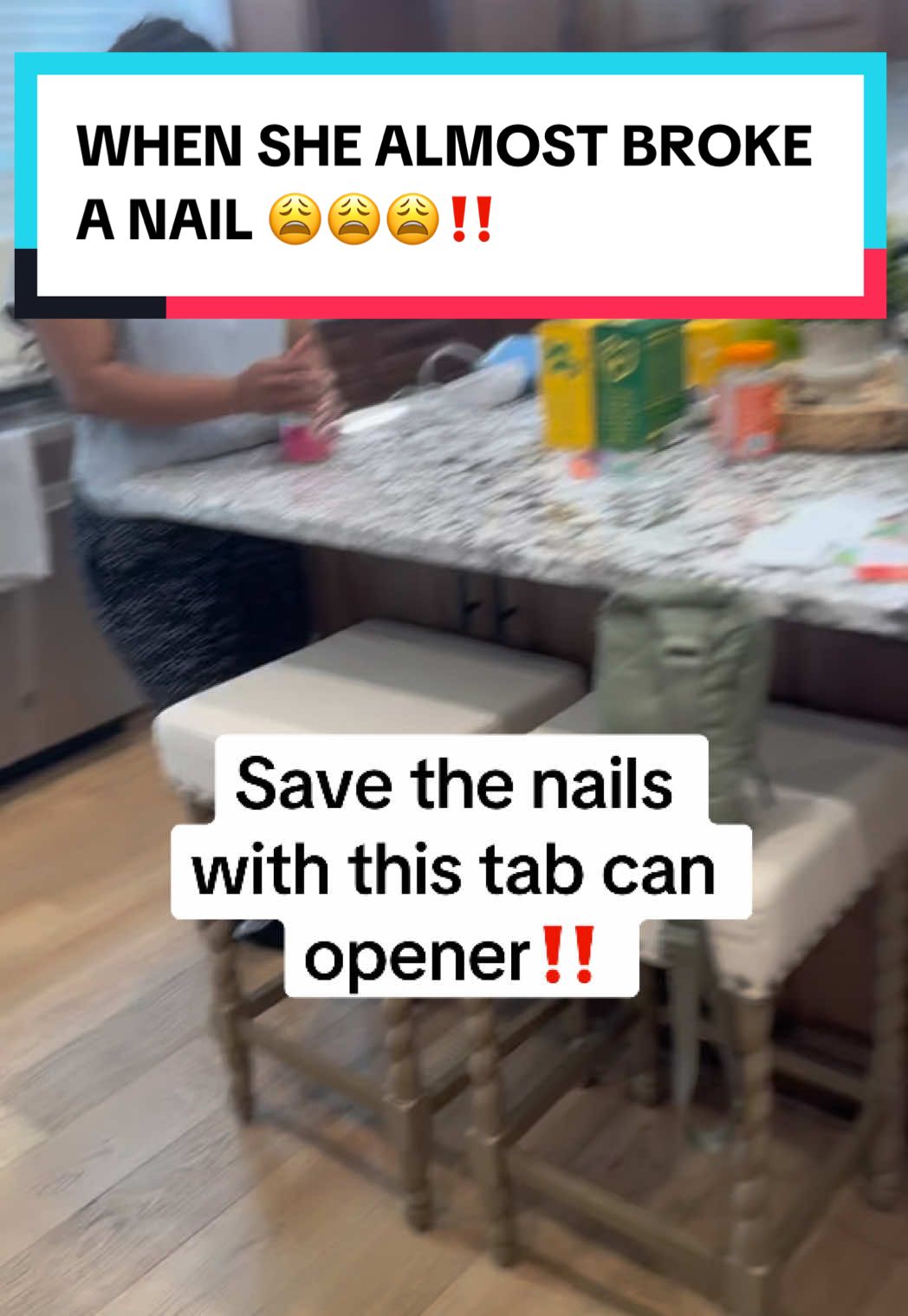 Now she doesn’t have to worry about breaking a nail anymore with this tab opener‼️#canopener #beveragebarricade #canneddrinks #summeressentials #tabopener #cancover #popcover #summermusthaves #trending 