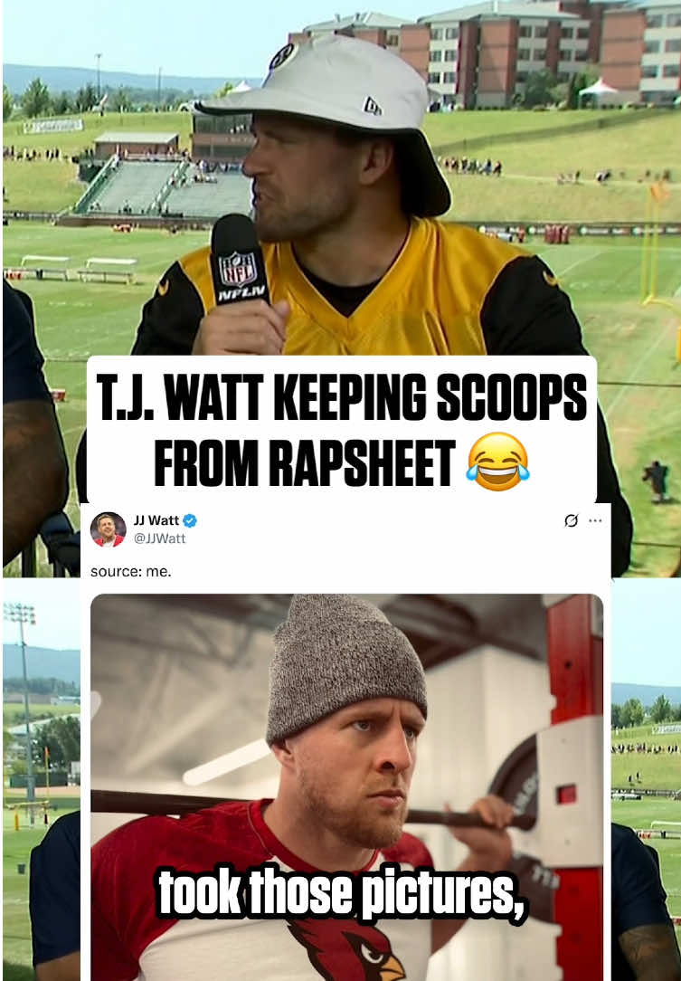 T.J. Watt the insider 😅 #steelers #trainingcamp #nflnetwork 