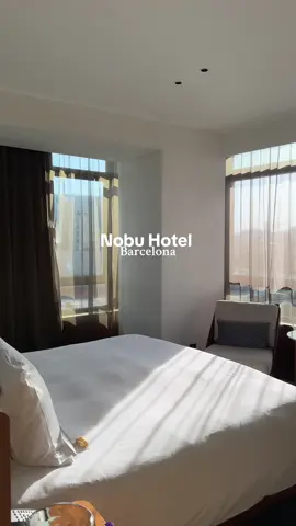 Nobu Hotel in Barcelona ✨  The hotel offers panoramic views of the city, spacious guest rooms and suites, a full spa and wellness center, plus the iconic restaurant and rooftop bar. And the location? So central and convenient - truly a dream stay! #nobu #nobuhotel #barcelona #barcelonatravel #barcelonatiktok #barcelonahotel #eurosummer 