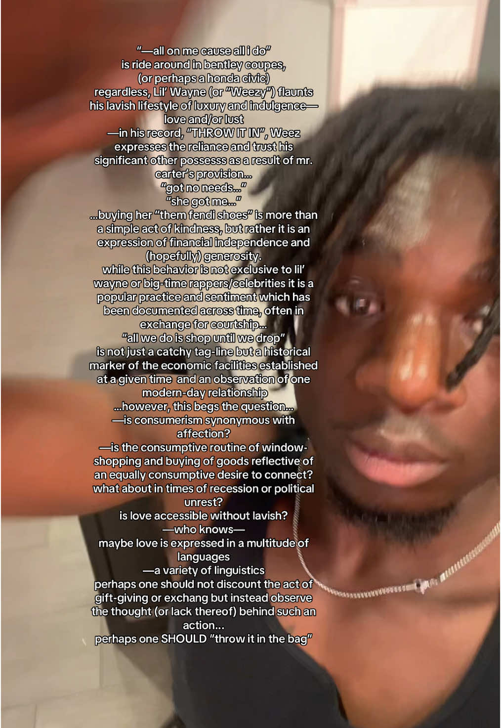 all we do is shop until we drop… #rap#music#hiphop#lyrics#lilwayne#economics#relationships#philosophy#musiclyrics