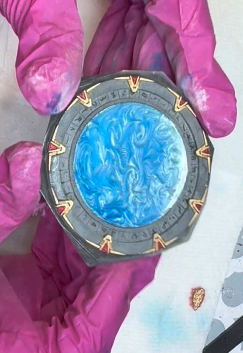 Chevron 7 locked. Wormhole engaged. #dice #resin #dungeonsanddragons #dnddice #dnd #stargate 