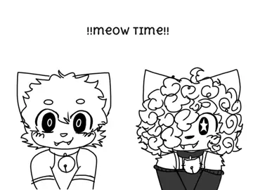 MEOW TIME!! (cats: niack and milo) @Milo  #furry #furryfandom #furrydrawn #cat #meow #noship #:3