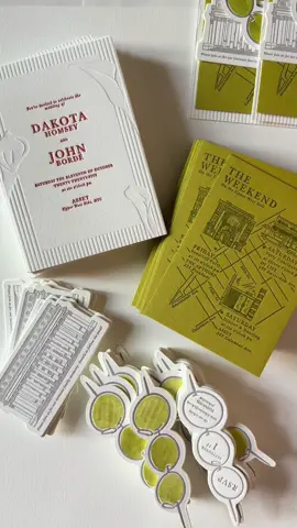 Final assembly of a full stationary suite! And yes, before you come for me, “follow” is with two ls #weddinginvitation #stationery #weddingtiktok #letterpress #coolbride 