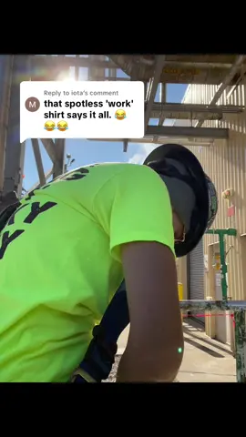 Replying to @iota well lucky for you I had filmed pretty much all day that day🤣😂🤣 What I think is even more hilarious is that I was wearing my @Armed American Supply  shirt that says “I’m not feeling very worky today”🤣😂🤣Proof you can be productive and stay clean🤷🏼‍♀️🤣 #tradeswomenbuildnations #toledoconstructiontradeswomen #bluecollarwomen 