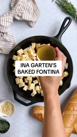 If I had to pick one person dead or alive to eat a meal with, it would be Ina Garten. She’s the Queen of classy cool and I just love her. I have the cookbook collection to prove it. Here’s how to make the BEST appetizer for a cool night and a big family. INA GARTENS BAKED FONTINA: ▫️1½ pounds Fontina (cubed) ▫️¼ olive oil ▫️6 garlic cloves diced ▫️1 tablespoon minced fresh thyme leaves ▫️1 teaspoon minced fresh rosemary leaves ▫️1 teaspoon kosher salt ▫️1 teaspoon freshly ground black pepper ▫️1 crusty French baguette Preheat the broiler and position the oven rack 5 inches from the heat. Broil for approx 6 minutes or until it’s all bubbly and melted with a slight browning on the top. Serve the baked Fontina family-style—right out of the oven in the cast-iron pan with crusty chunks of bread for everyone to dip. Now all hail the Queen @Ina Garten 🙇‍♀️