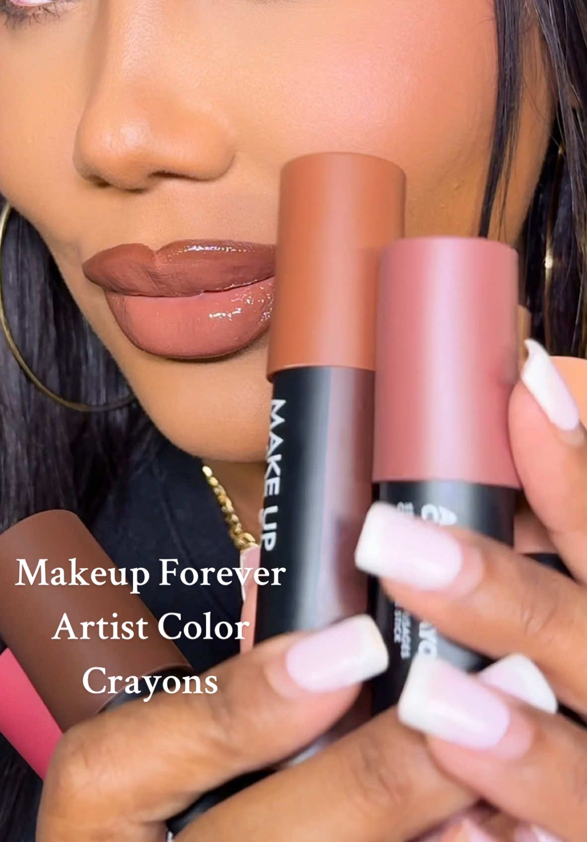 These new @makeupforever Artist Color Crayons are actually that girl 😌 I used them for everything — contour, eyeshadow, blush, nose highlight, and even lipstick  They come in 15 shades with matte and shimmer finishes, and they’re so creamy and blendable it’s kinda unreal. Super easy to work with, especially if you love doing quick glam Lashes by: @NYC Lash Artist | Afiya🤍  Lipliner is Limitless Brown #608 — my forever go-to! 💗 available now  #MUFE #ArtistColorCrayon #LimitlessBrown #MakeupForever