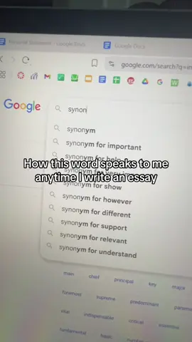 Gotta stop repeating the same words😫 #thankyougoogle #synonym #lifesaver #rank1vibes #holygrail 