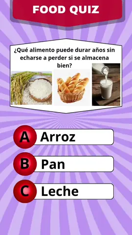 Preguntas y respuestas de alimentos #preguntasyrespuestas #quiztime #fyp #quiztime #triviachallenge #trivia #alimentos #AprendeConTikTok #quiz 