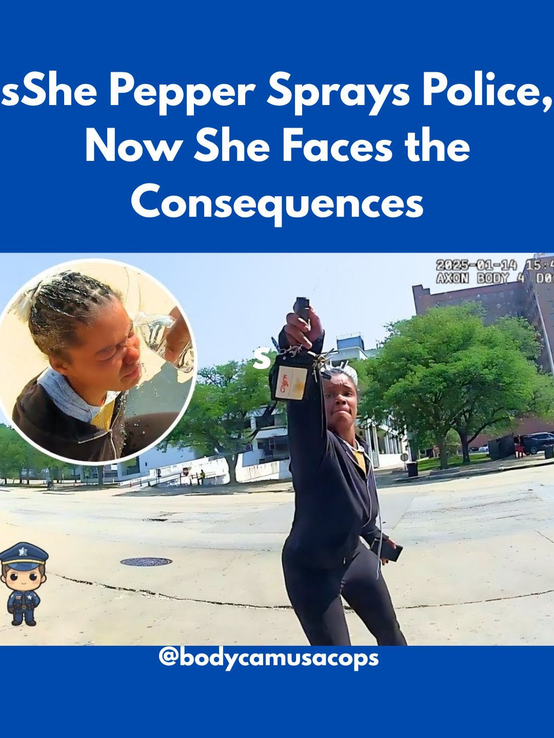 She Pepper Sprays Police, Now She Faces the Consequences#fullvideo #copsoftiktok #cops #bodycam #police
