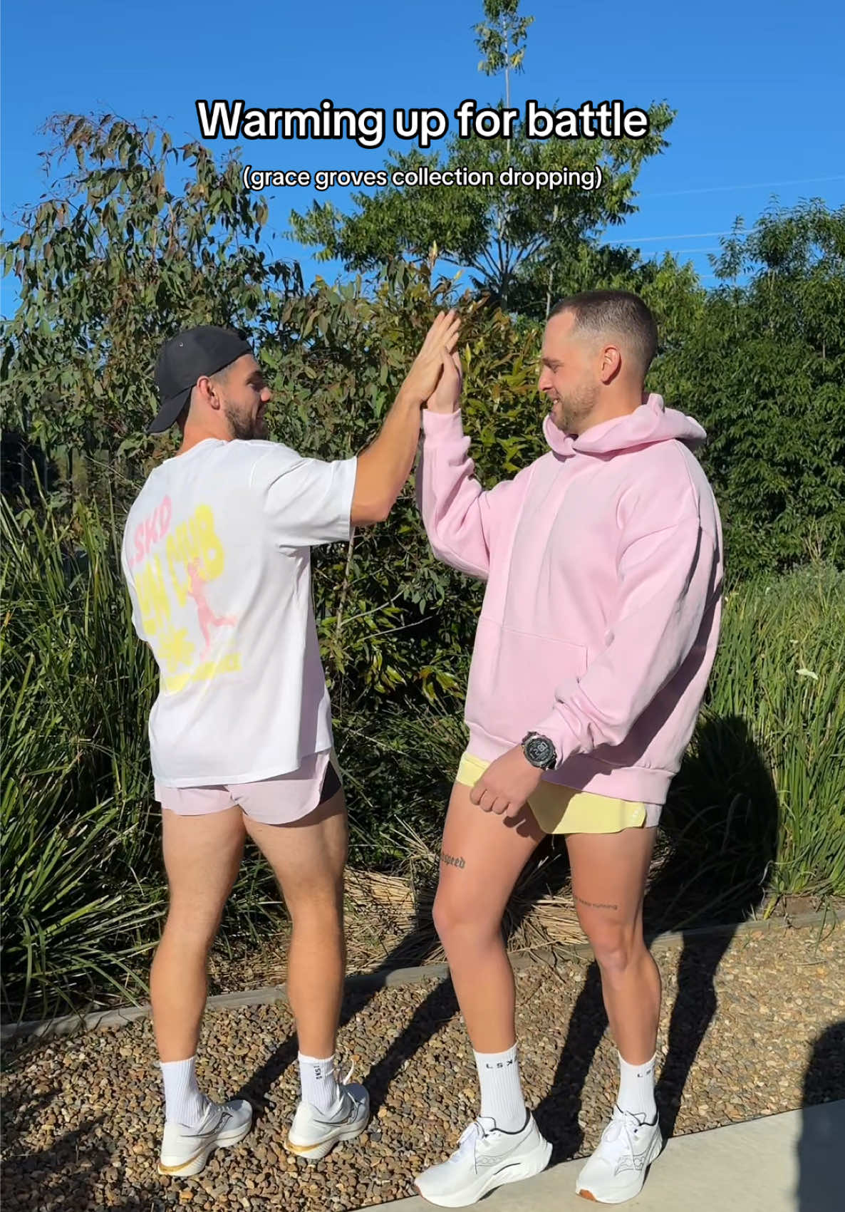 Turns out this collection isn’t just for the girlies 🤝🏼 @GRACE G x LSKD dropping tonight 5pm AEST - #fyppppppppppppppppppppppp #Running 