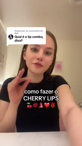 Respondendo a @𝙈𝙖𝙝 ensinando meu lip combo vermelho #cherrylips #lipcombo #lipcombotutorial #makeuptutorial #lapisdeboca 