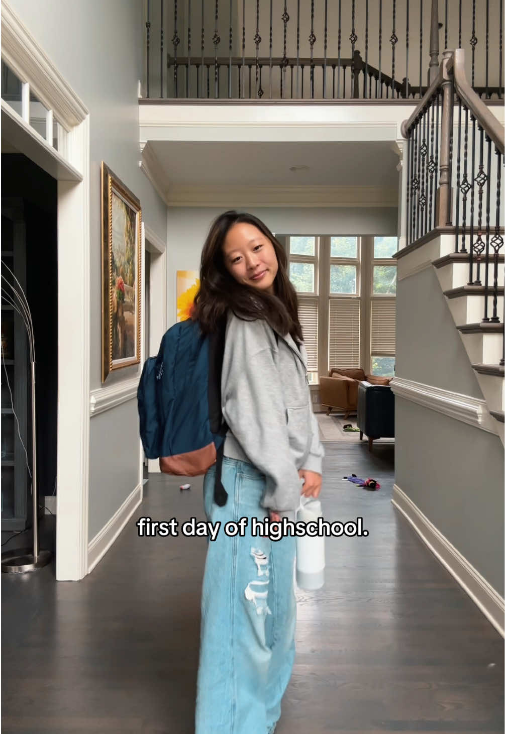 first day of school 🎒✏️📚 #backtoschool #school #OOTD #freshman #firstdayofschool #Lifestyle 
