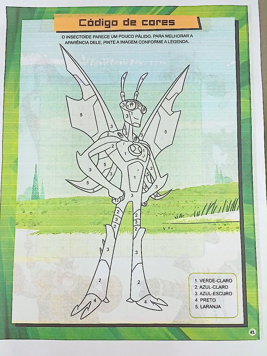 Revista de Atividades Ben 10 Aventuras de Outro Mundo - Código de Cores