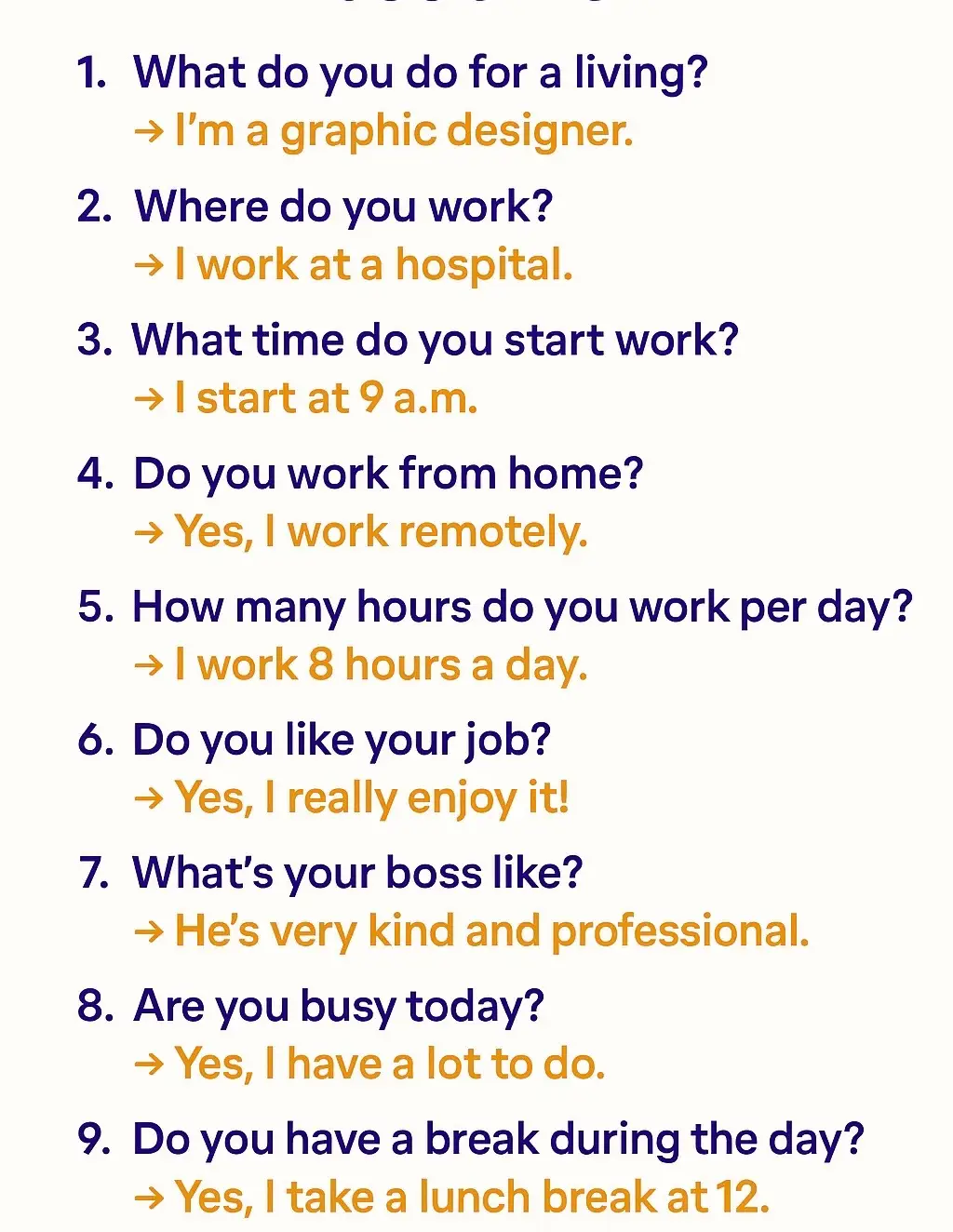 Everyday Work Questions You Should Know! #EnglishLesson #WorkVocabulary #LearnEnglish #ESL #EnglishForWork #DailyEnglish #EnglishPractice   