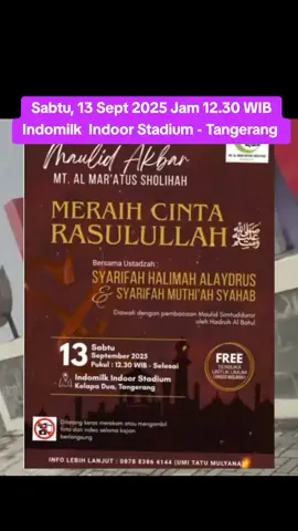 #jadwalustadzahhalimahalaydrus #ustadzahhalimahalaydrus #halimahalaydrus #maulidnabi #maulidnabimuhamammadsaw #kajianmuslimah #fypシ #fyp #fypage #bismillahfyp #fyppppppppppppppppppppppp 