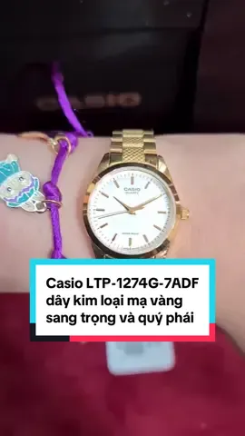 Đồng hồ Casio Nữ LTP-1274G-7ADF dây kim loại mạ vàng, sang trọng và quý phái #dongho #donghochinhhang #fridayshopping #casio