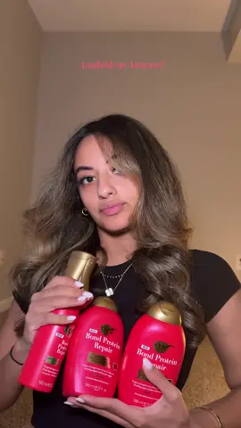 Obsessed with the OGX hair repair line!! @OGX Beauty @Amazon #OGX #BondProteinRepair #gifted 