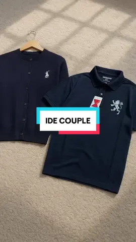 ajakin pasanganmu pasti dia mau #bajupolo #cardigan #couple #ewafits 