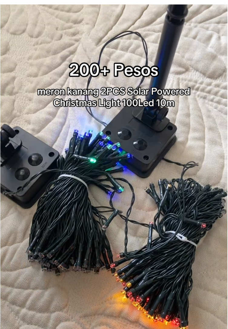 Ang mura tapos naka Buy 1 take 1 solar powered Christmas light. #solarchristmaslights #christmaslights #fairylights #christmasdecor 