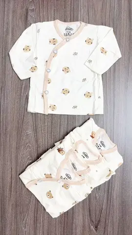 Combo 5 áo dài tay màu kem in kín cực xinh cho bé 0-9m #quanaososinh #combo #combososinh #ao #aososinh #petit #thunlanh #mevabe #dososinh 