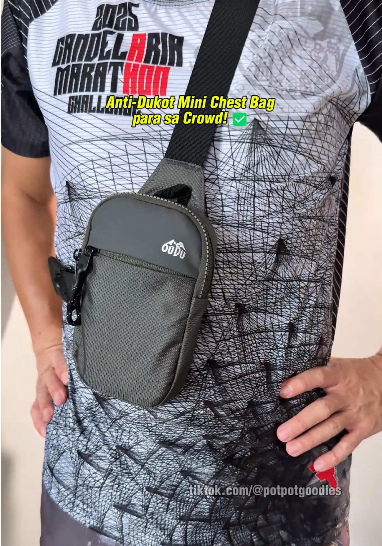 Water-Resistant, Stylish, Jogging-Ready! Anti-Dukot Mini Chest Bag para sa crowd!  #minichestbag #joggingbag #safesacrowd #chestbagformen #chestbagforwomen #everydaybag #phonebag #minislingbag #antitheftbag 