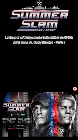 Lucha por el Campeonato indiscutible de WWE: John Cena vs. Cody Rhodes WWE SummerSlam 03/08/2025 En Español parte 1 #summerslam2025 #wwenetflix #wwetiktok #johncena #codyrhodes 