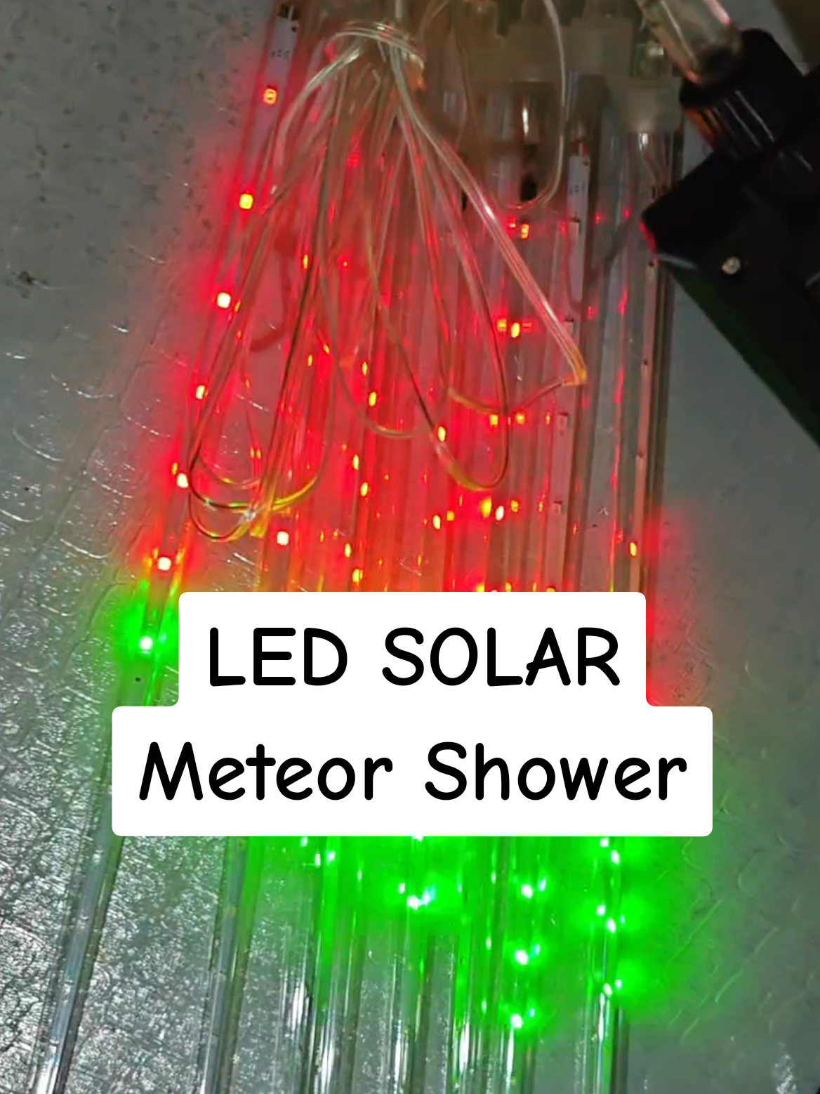 solar meteor shower led light #meteorshower #christmaslights #christmas 