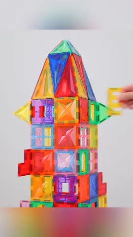 60 piece DIY set of magnetic building blocks for children's puzzle and early education in Taiwan, magnetic assembly toys#children #magnetism #building #block #magnetic #assemble #toy #fyp 