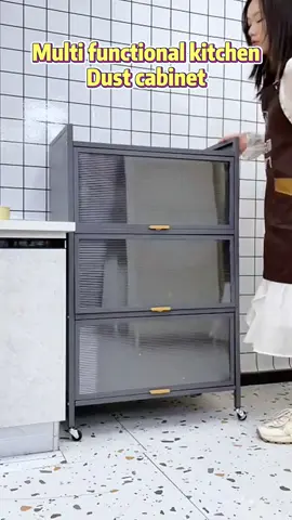 5Layer kitchen cabinet storage organizer rack Aesthetic and high-quality kitchen dust cabinet Kitchen dustproof storage cabinet#kitchenrackorganizer #kitchencabinet #kitchenrack #homefurniture #fyp #storage #cabinet 