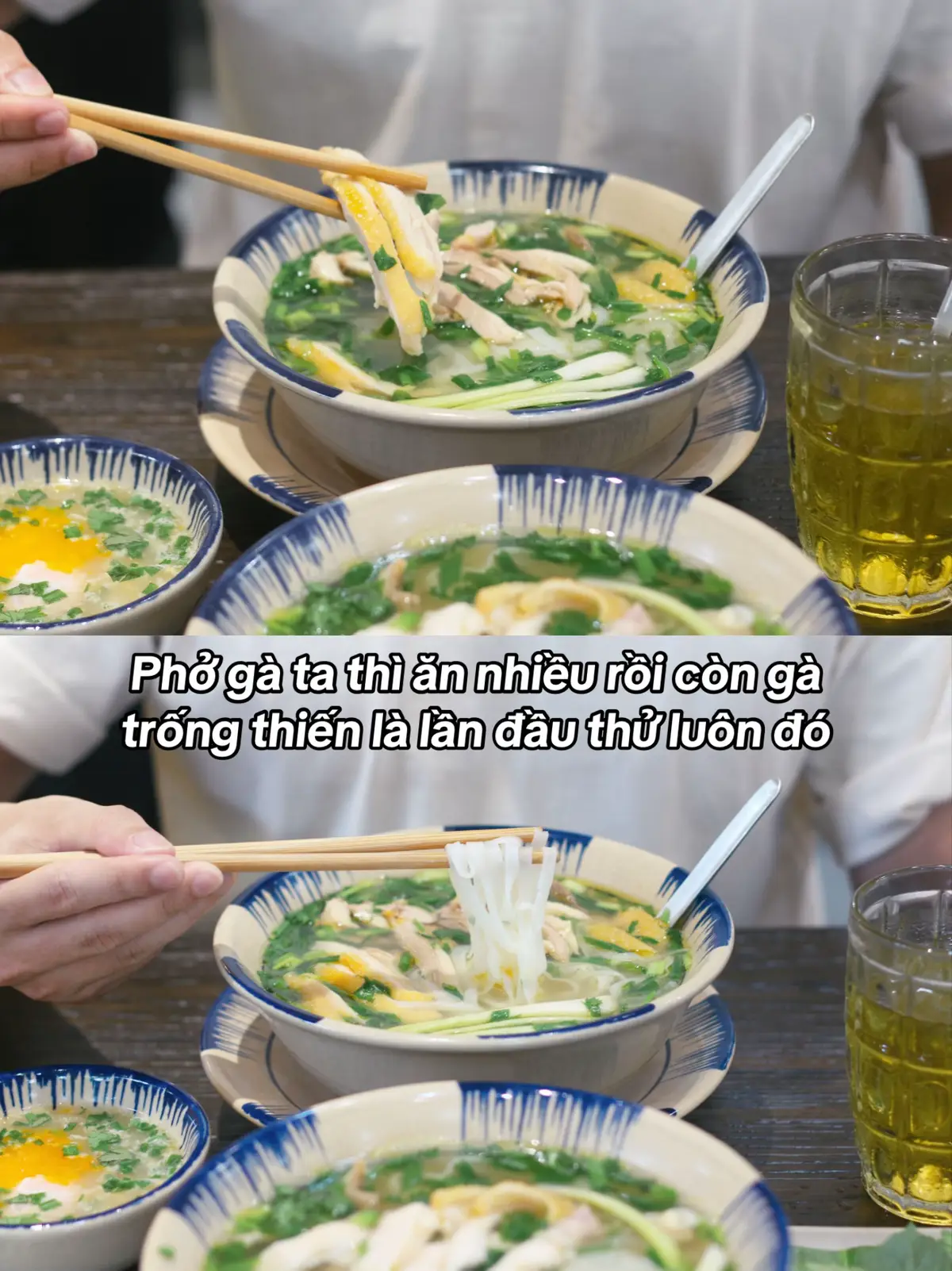 Lần đầu ăn thử phở gà trống thiến luôn á