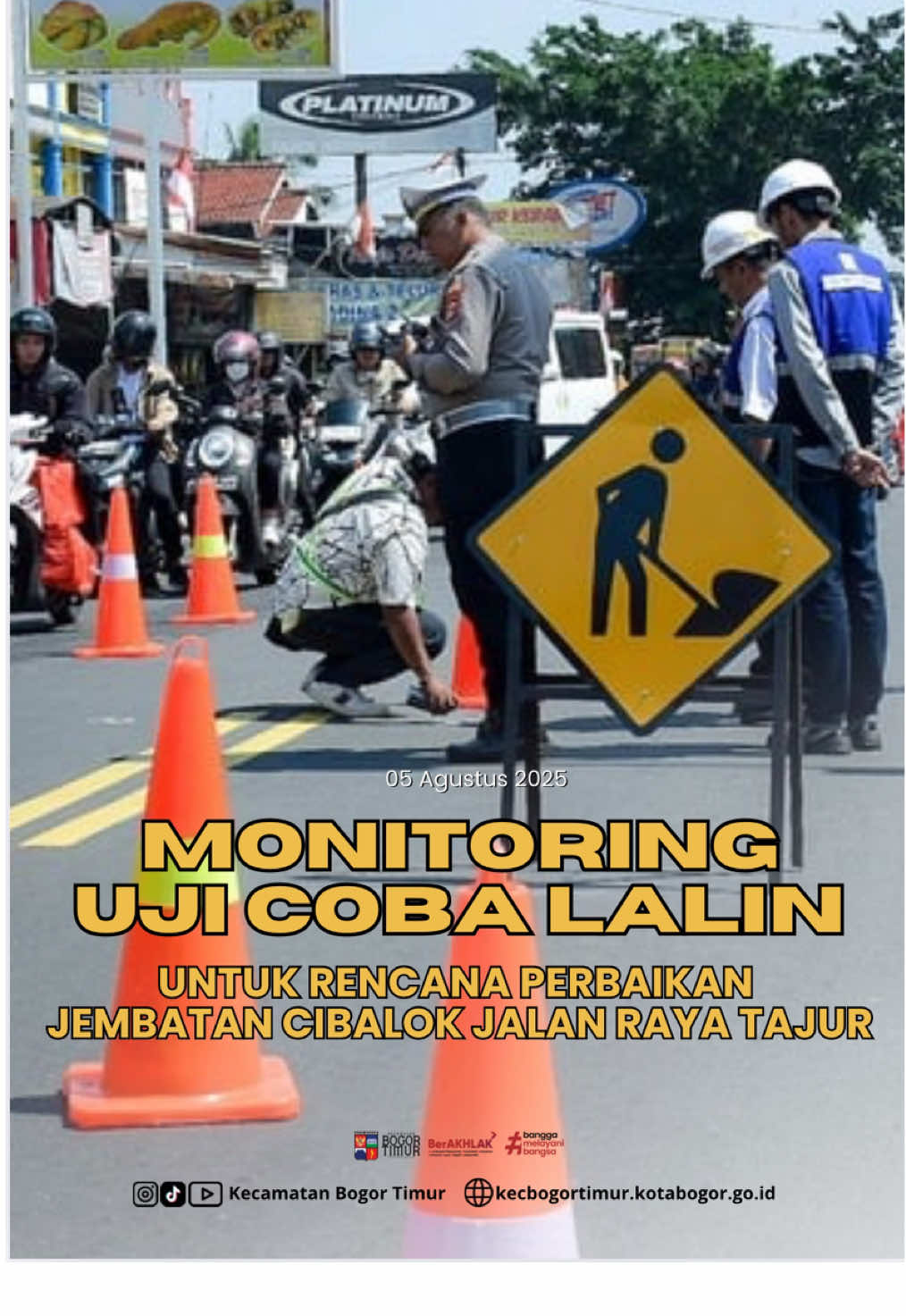 INFO SELENGKAPNYA.. Jembatan Cibalok penghubung jalan raya tajur dan tiga kelurahan yaitu Sindangrasa, Sindangsari dan Muarasari Rencananya akan di lakukan revitalisasi dan penggantian jembatan. Untuk siang hari ini telah dilakukan rekayasa lalulintas serta pengukuran jembatan oleh pihak terkait. @Pemerintah Kota Bogor @dedierachim @Kang Jenal Mutaqin @dpuprkotabogor  #botimbergairah #kotabogor 