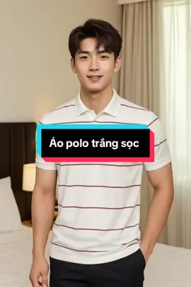 Áo thun Polo vải poly trắng sọc #trend #xuhướng #viral #thoitrang #xuhuongtiktok #model #thoitrangnam #aopolo  @PhuongLinhshop 