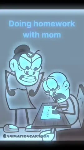 Doing homework with mom 🤣 #4kmemes #tiktokmemes #animation #cartoon #funnyanimation #viralmemes 