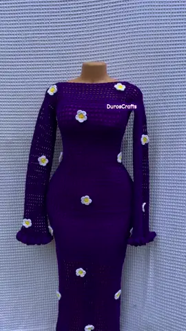 My #soléabloom dress in royal purple💜🌼 #duroscrafts #crochet 