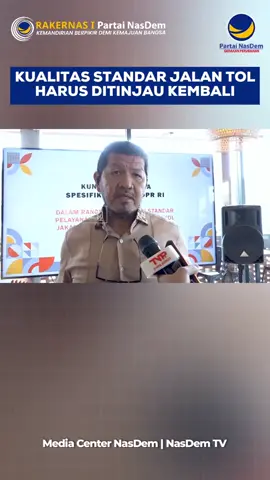Wakil Ketua Komisi V DPR RI dari fraksi NasDem kakak Roberth Rouw meminta kualitas standar jalan TOL harus ditinjau kembali.  #PartaiNasDem #RoberthRouw 