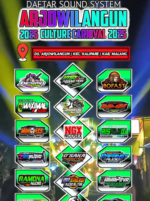 Karnaval Arjowilangun kec, kalipare malang 2025 daftar sound system #arjowilangun  #arjowilangunkalipare #tiongkokgank #karnaval2025 #soundkarnaval #fyp #daftarsoundsystem #teamsirkus #teamsotok 