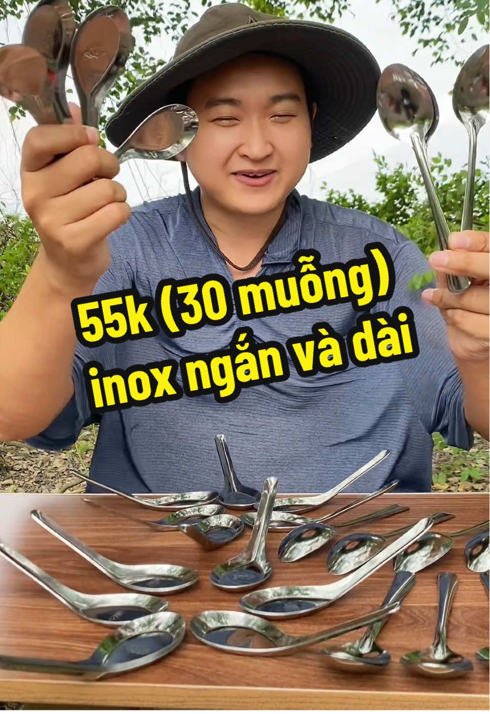 55k ( 30 cái ) muỗng inox ngắn và dài nha anh chị em cô chú #muỗng #muonginox #combo #xuhuong #quocdaxai 