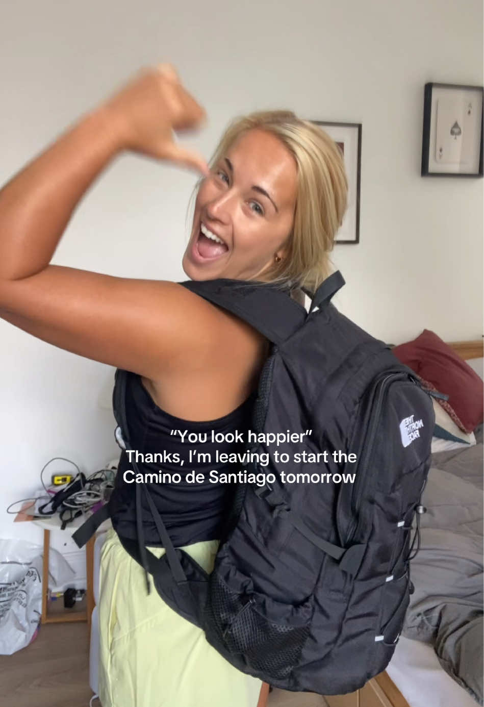 packed and ready to go!! #caminodesantiago #pilgrimage #travellifestyle #camino #fyp 