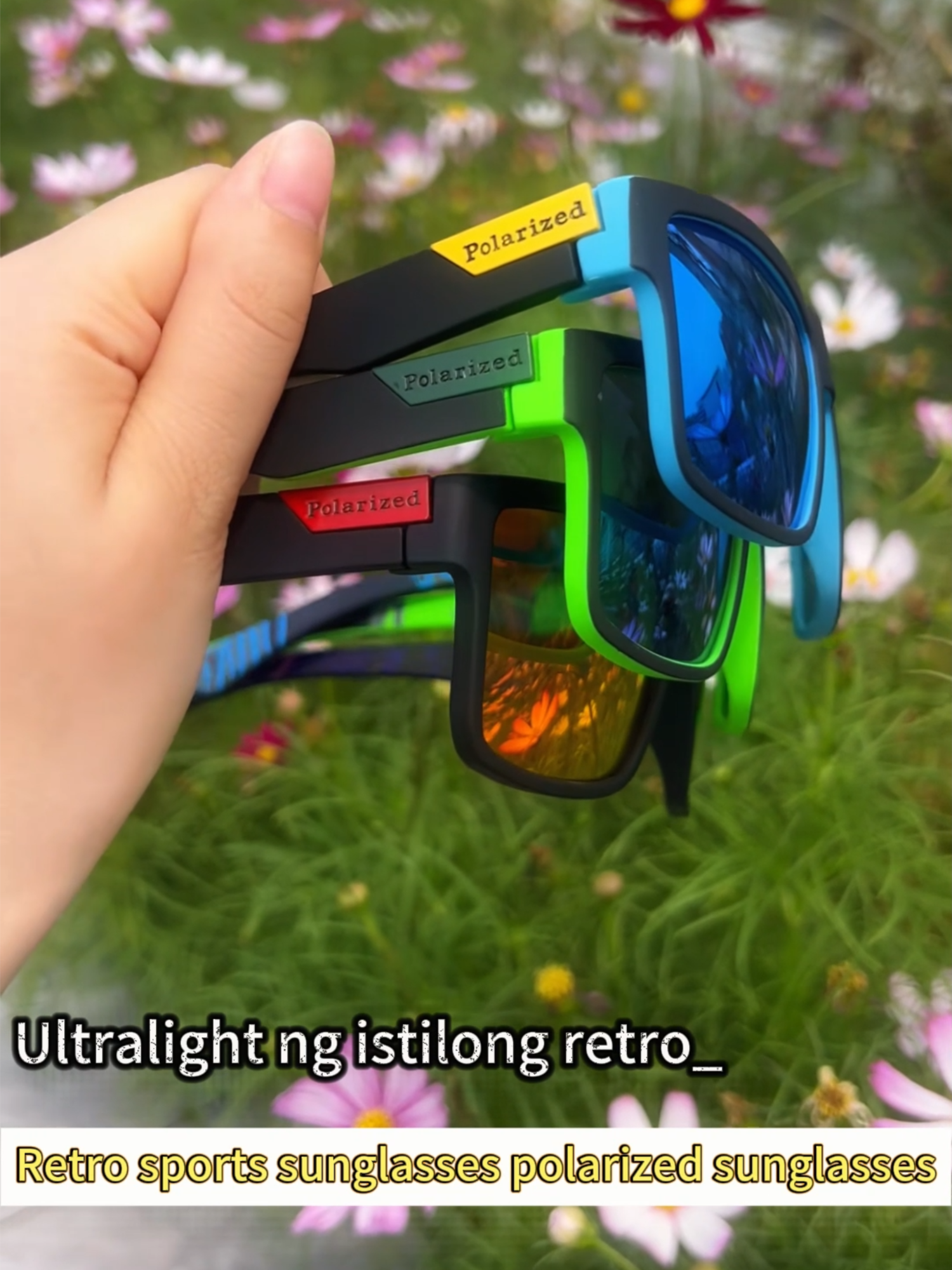 Need a pair of sunglasses to create a stylish look for your photos? Choose these! Retro sports style with a built-in retro filter#foryour #tiktok #accessories #fyp #polarizedsunglass #sunglass #short #fashion