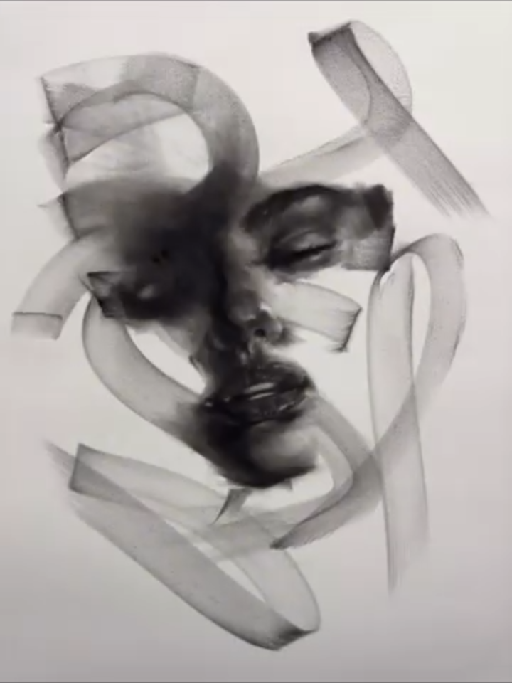 The (IG)@chroism_art ASMR never disappoints🧘👌 #drawing #charcoaldrawing #charcoal #blackandwhite #pasteldrawing #portrait