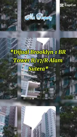📱0852-9539-8766 📲 *Dijual Brooklyn 1 BR Tower B/17/R Alam Sutera* Tower B/17/R Uk 45 1 Bed Room AC 2  Gorden 2 *Harga Beli Dulu 1.1 M* Dijual Hanya : *Harga 700 Jt Masih Nego* #mrproperty #dijual #apartment #brooklyn #alamsutera 